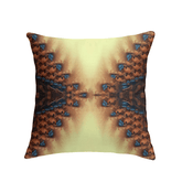 Close-up of Whispering Wind III pillow showcasing fabric detail.
